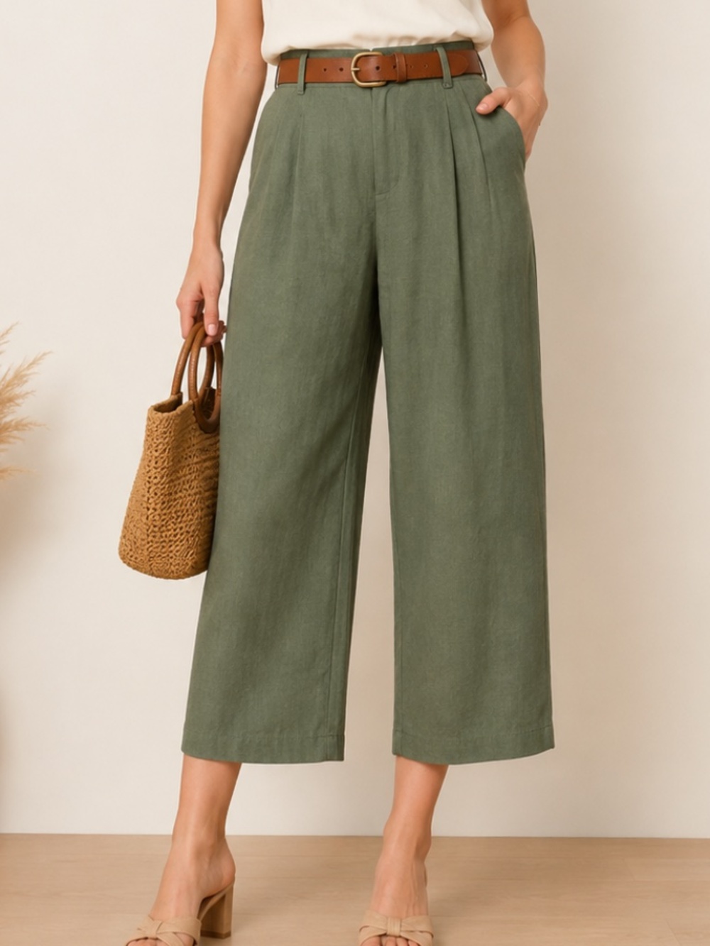 NWT - Aggel Linen Blend Pant - SzS